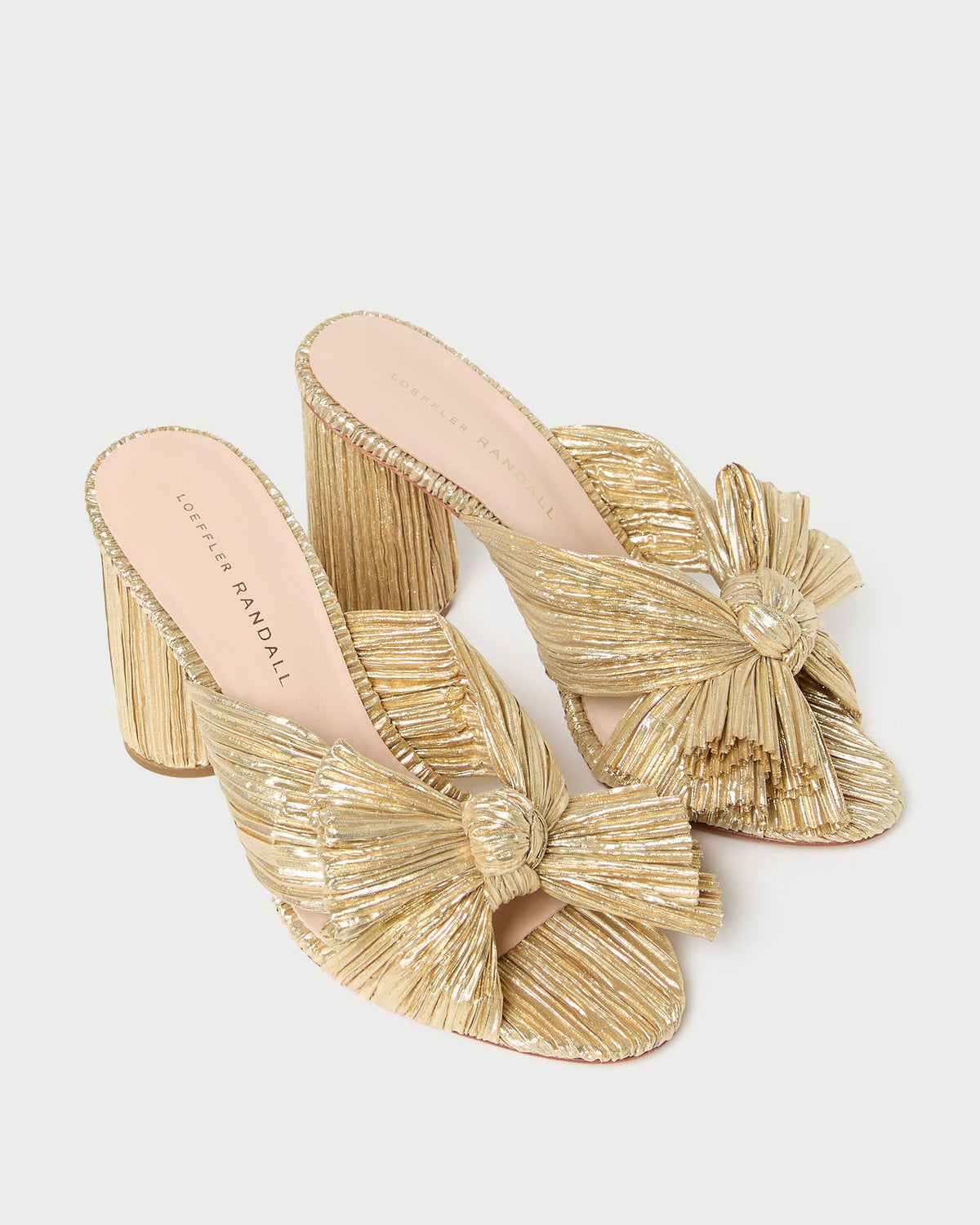Loeffler Randall Great Value - Penny Gold Pleated Bow Heel