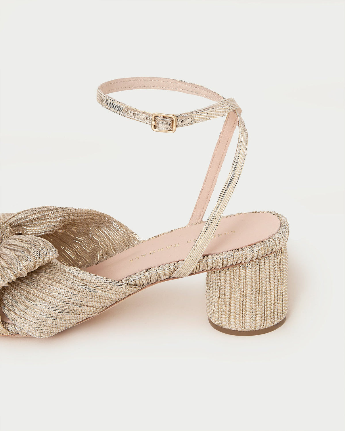 Loeffler Randall Trending - Dahlia Platinum Pleated Bow Heel