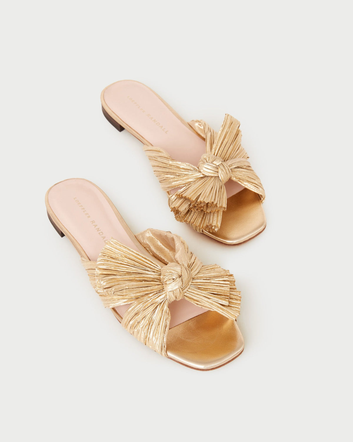 Loeffler Randall Popular - Daphne Gold Bow Slide Sandal
