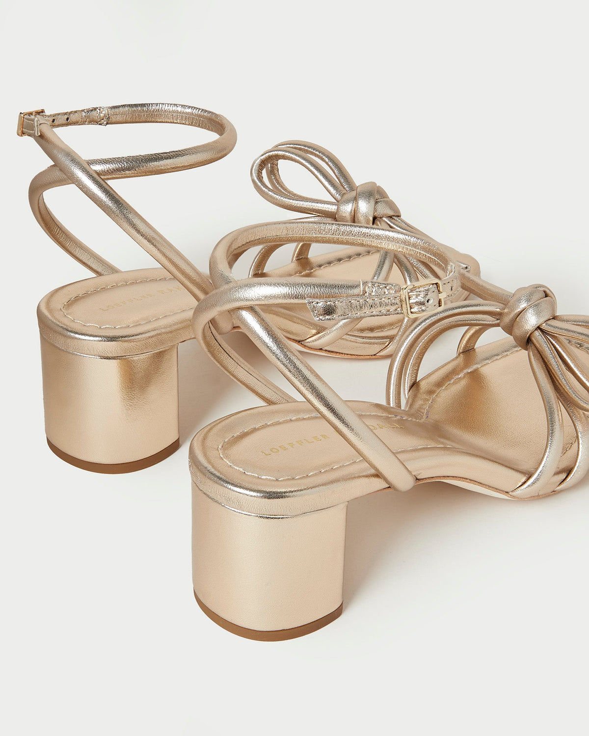 Loeffler Randall Best Seller - Mikel Champagne Bow Mid-Heel Sandal