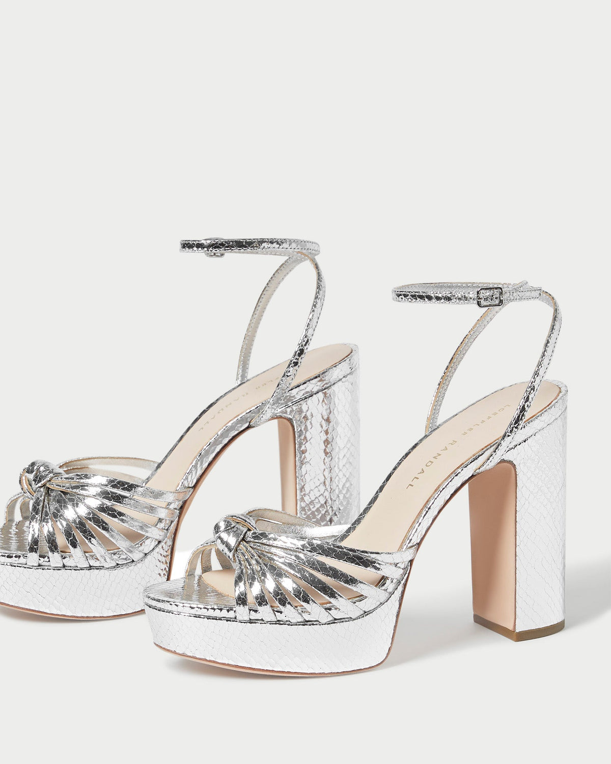 Loeffler Randall Top Pick - Rivka Silver Knot Platform Sandal