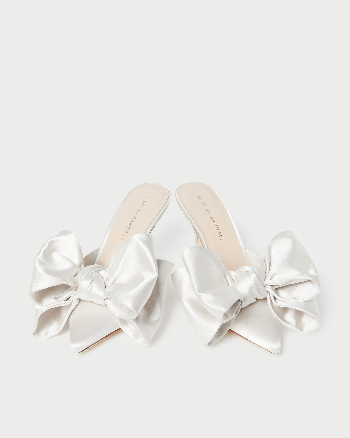 Loeffler Randall Trusted - Margot Cream Satin Bow Mule