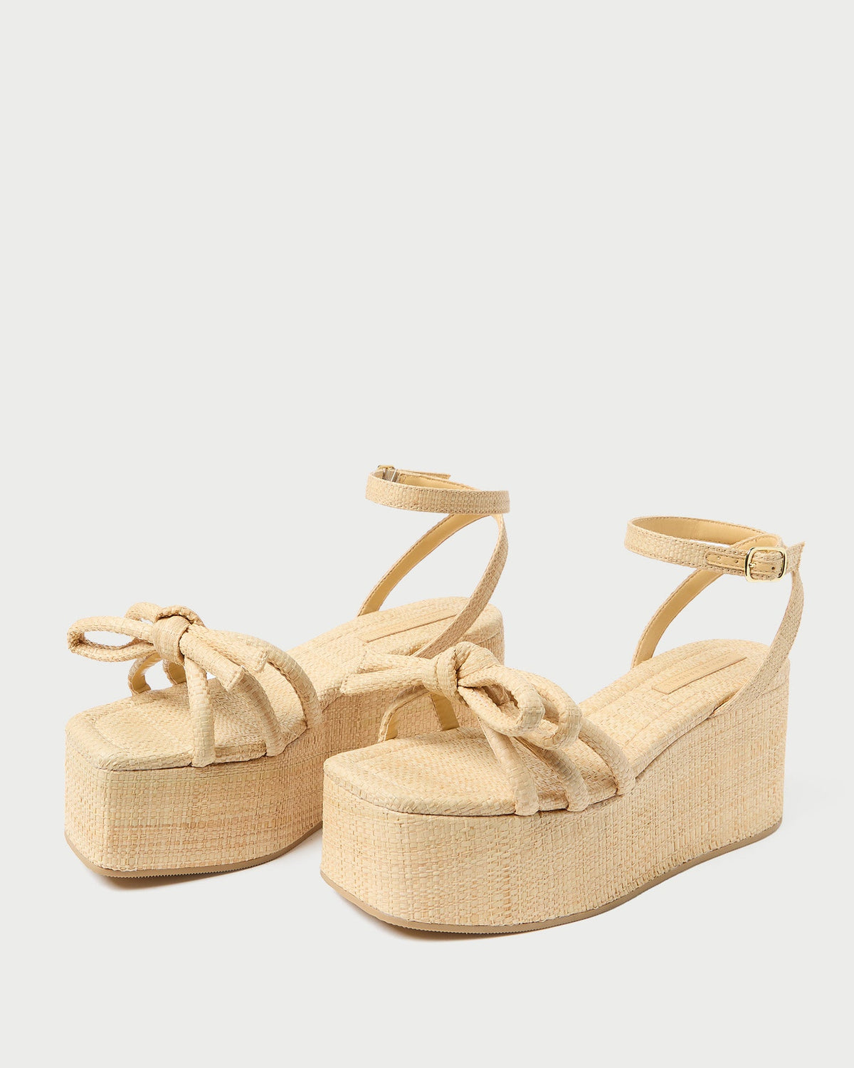 Loeffler Randall Signature - Hudson Natural Raffia Platform Sandal