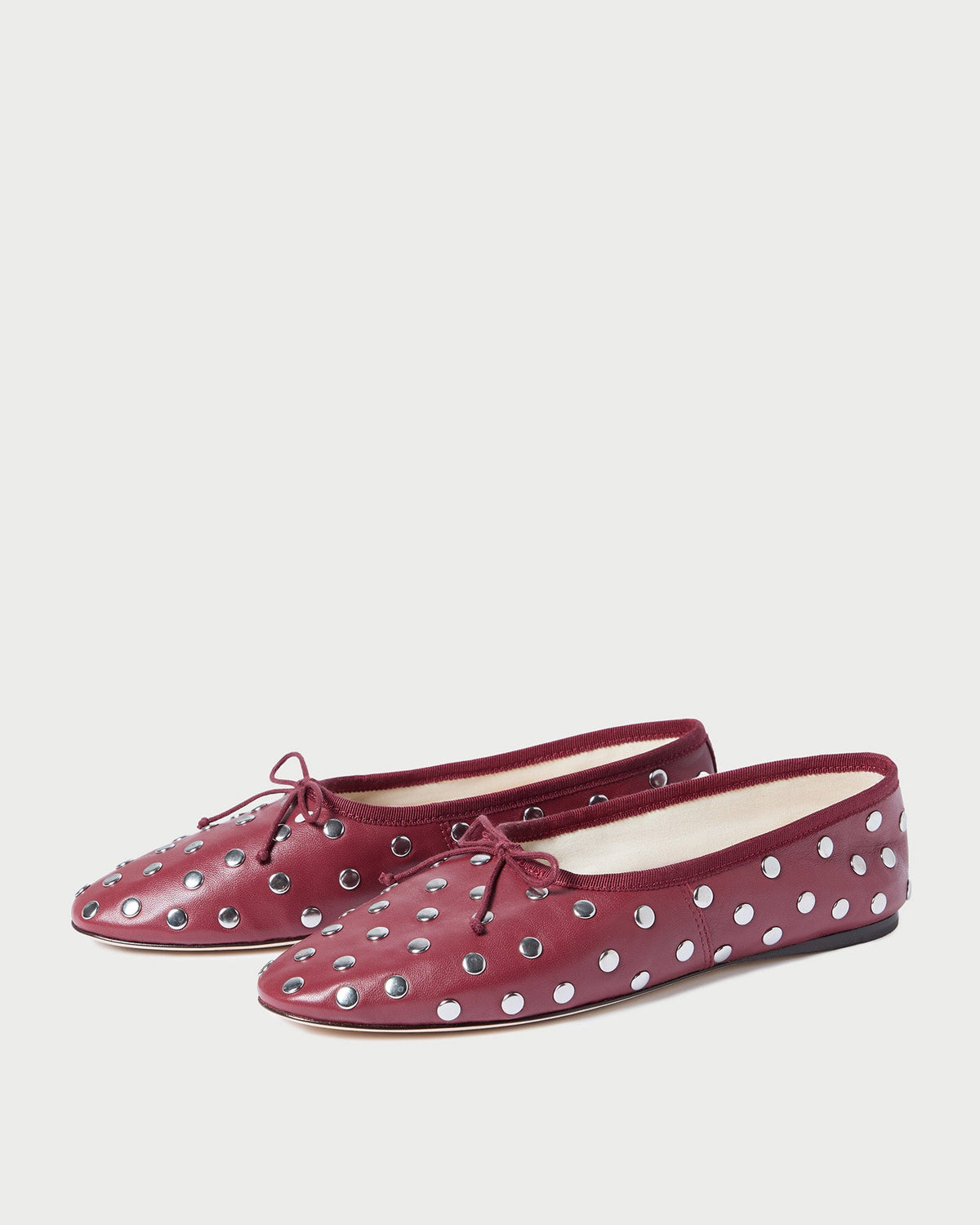 Loeffler Randall Trusted - Landon Wine/Silver Ballet Flat