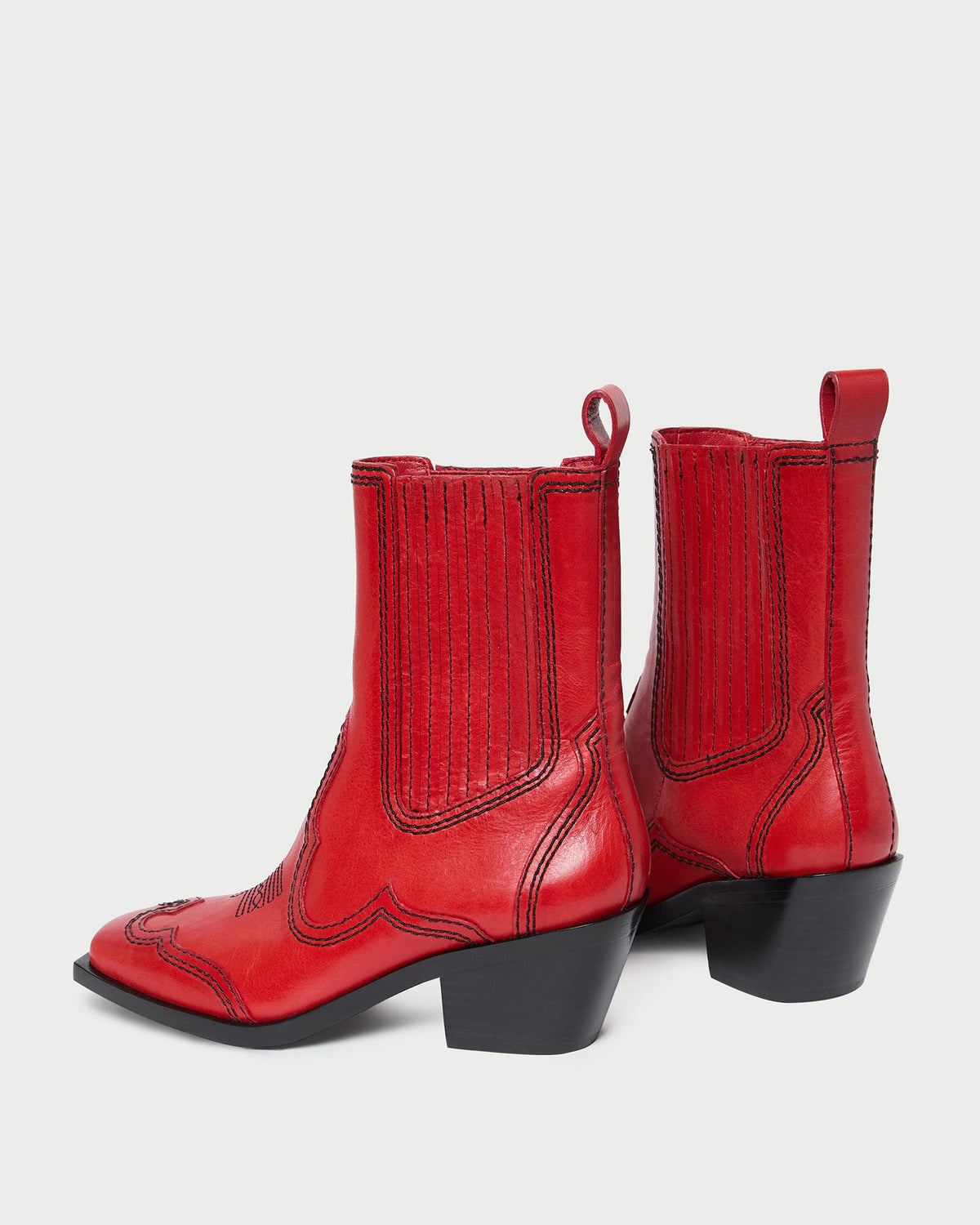 Loeffler Randall Special Offer - Agnes Red Leather Western Boot