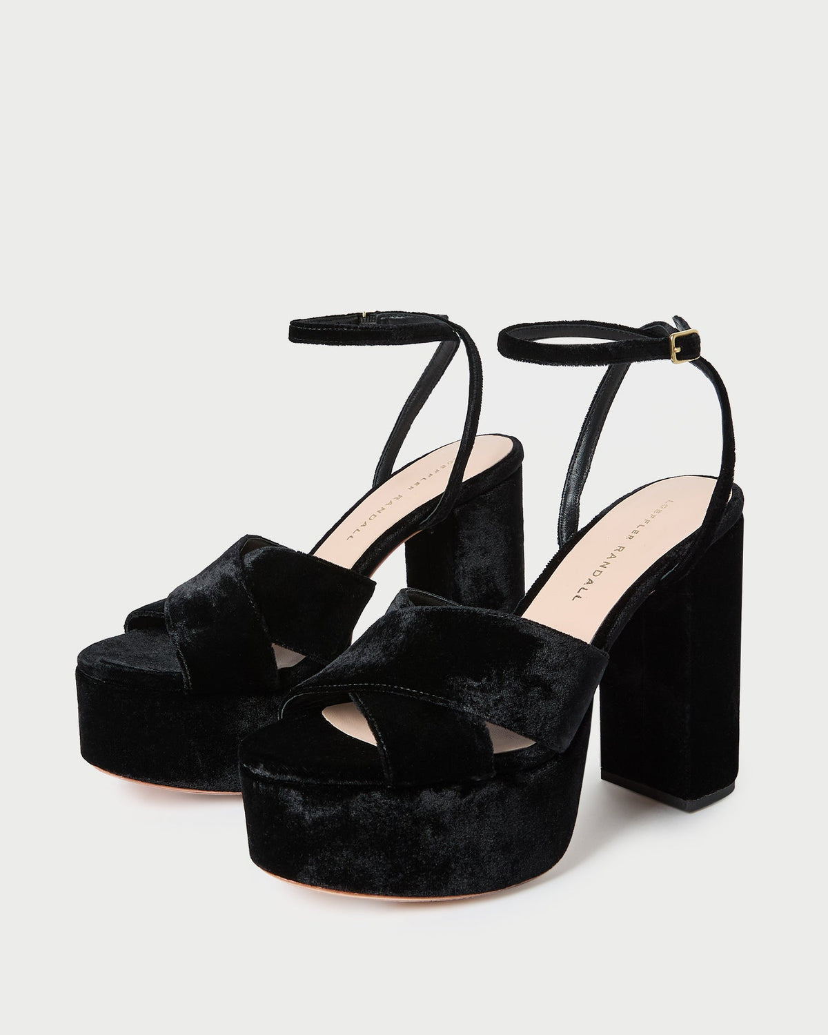 Loeffler Randall Essential - Loretta Black Velvet Platform Sandal