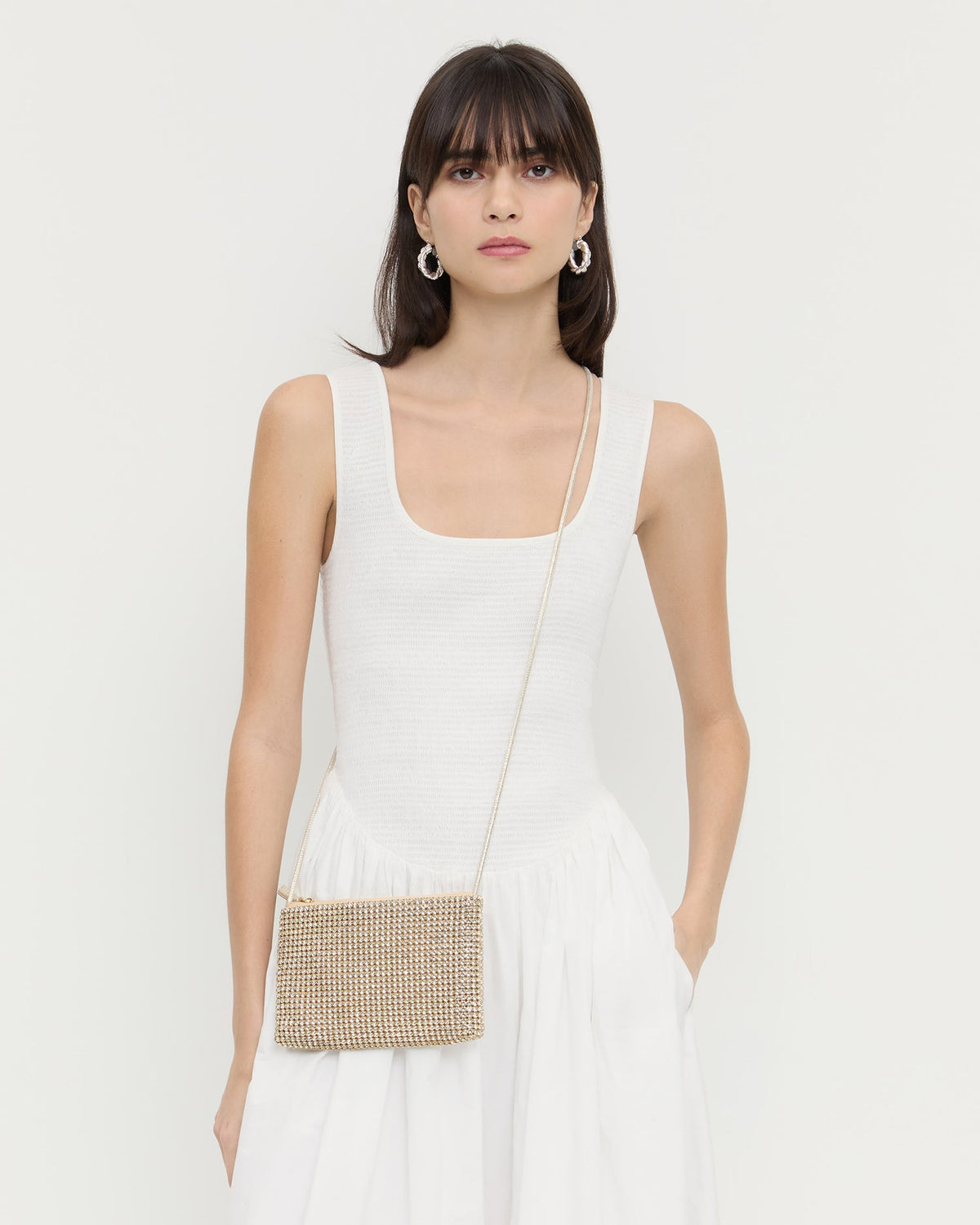 Loeffler Randall Popular - Yasmine Gold Diamanté Crossbody