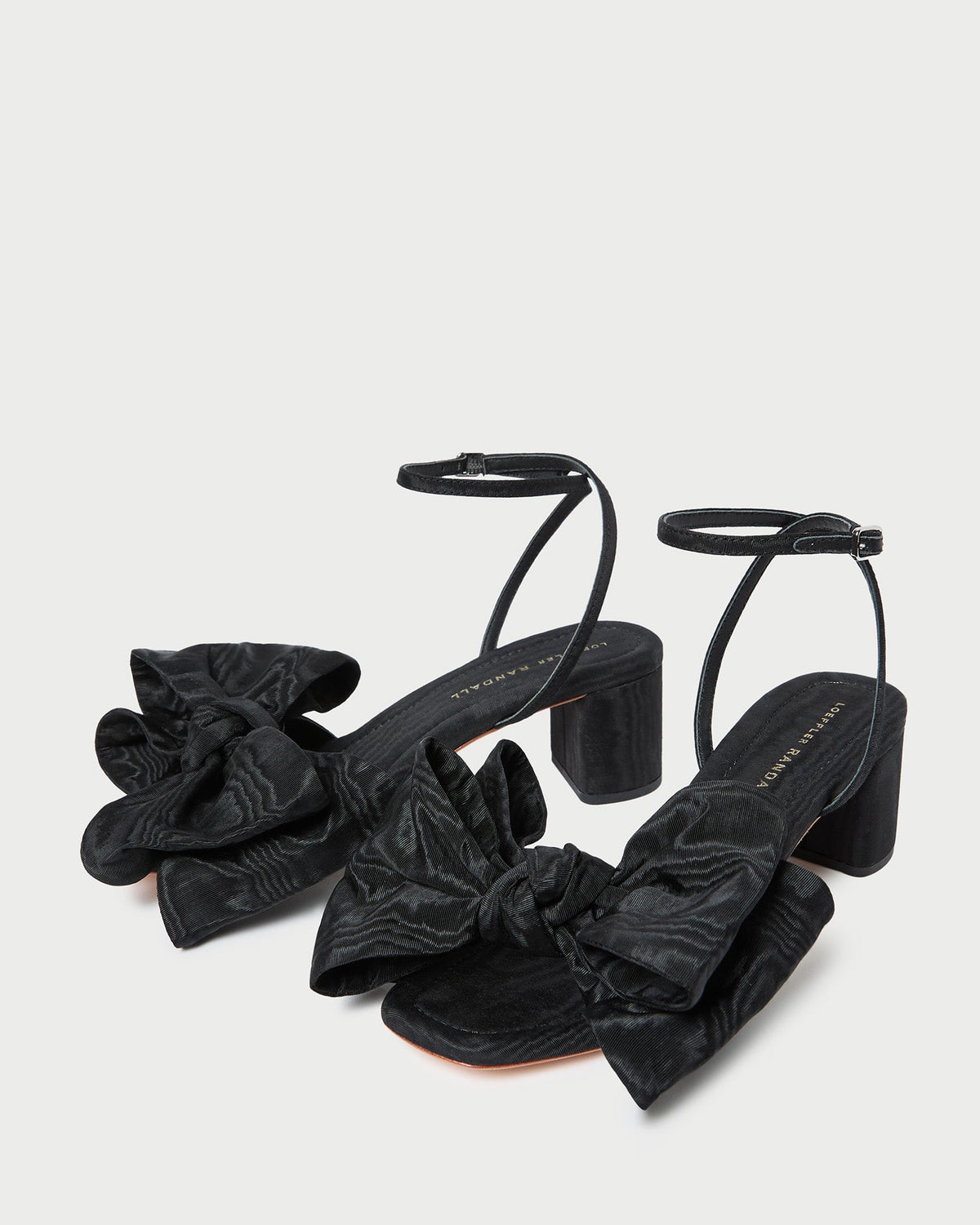 Loeffler Randall Featured - Carmen Black Moiré Bow Sandal
