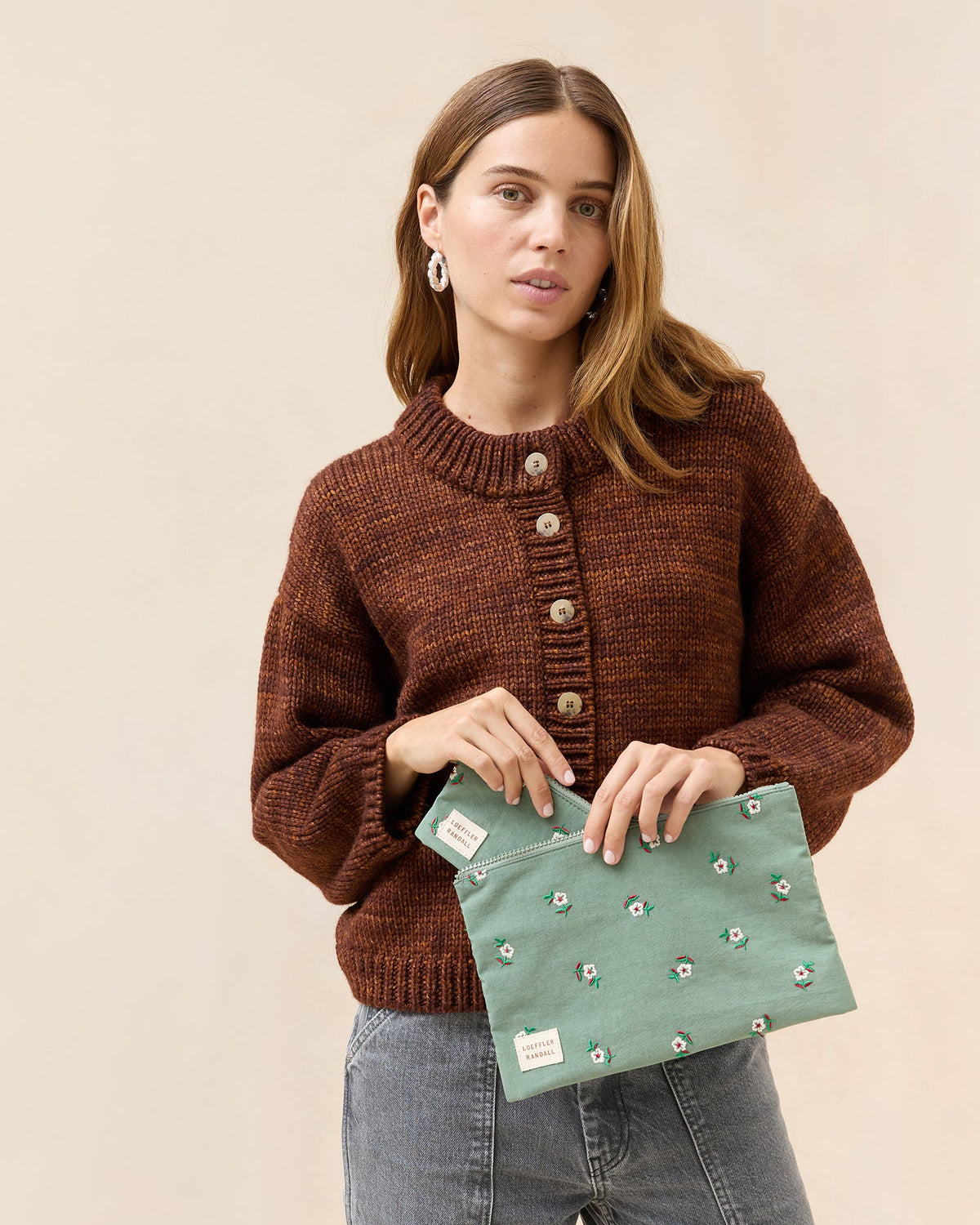 Loeffler Randall Latest - Tracy Sage Floral Pouch Set