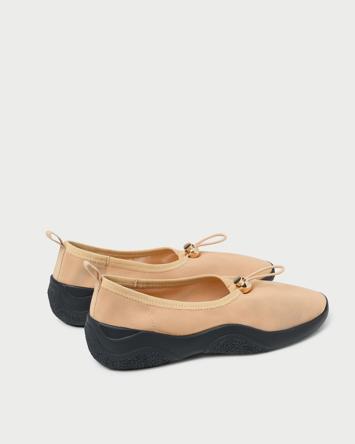 Loeffler Randall Classic - Raina Caramel/Black Mesh Flat