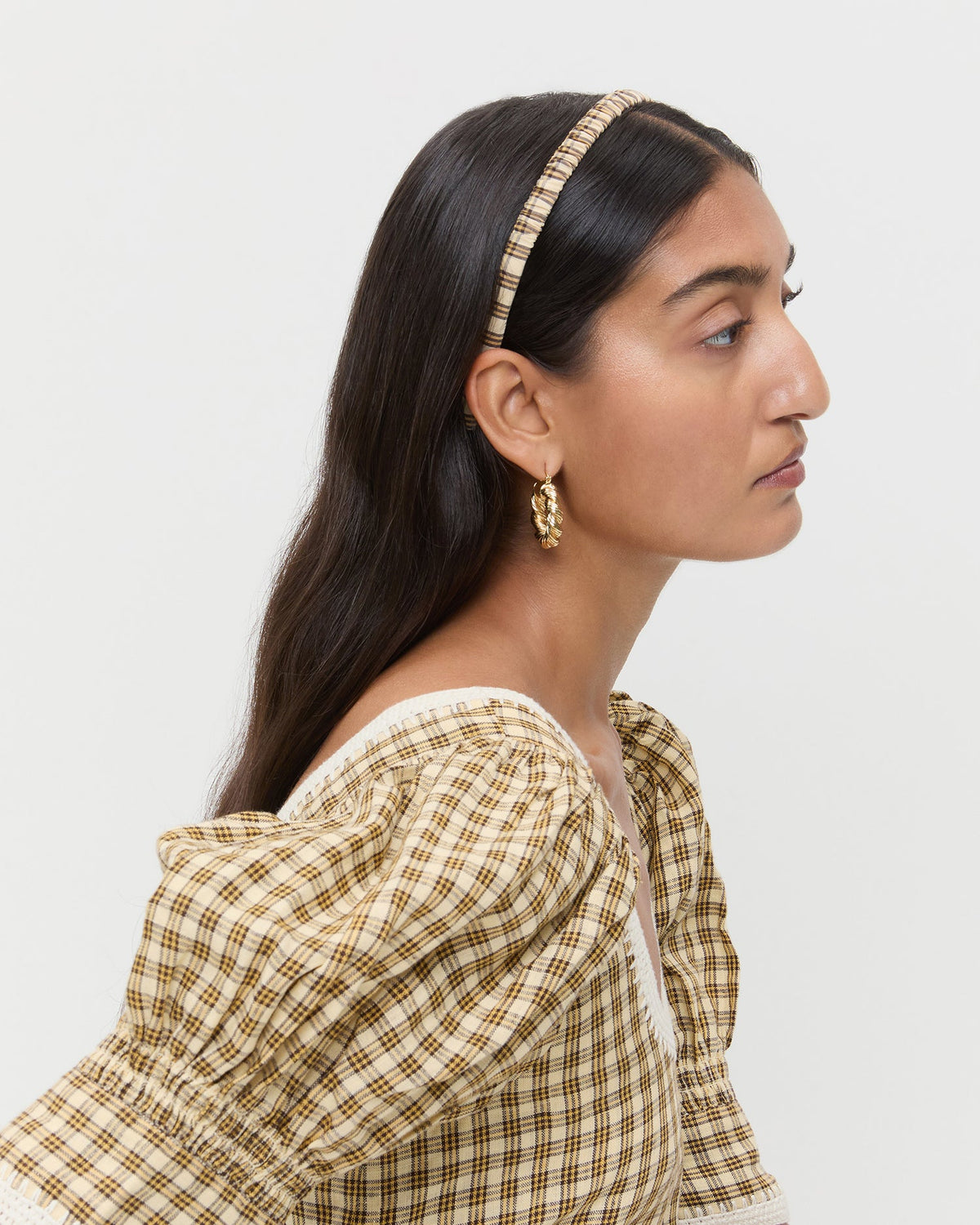 Loeffler Randall Smart Buy - Sabine Denim/Butter Plaid Headband Set
