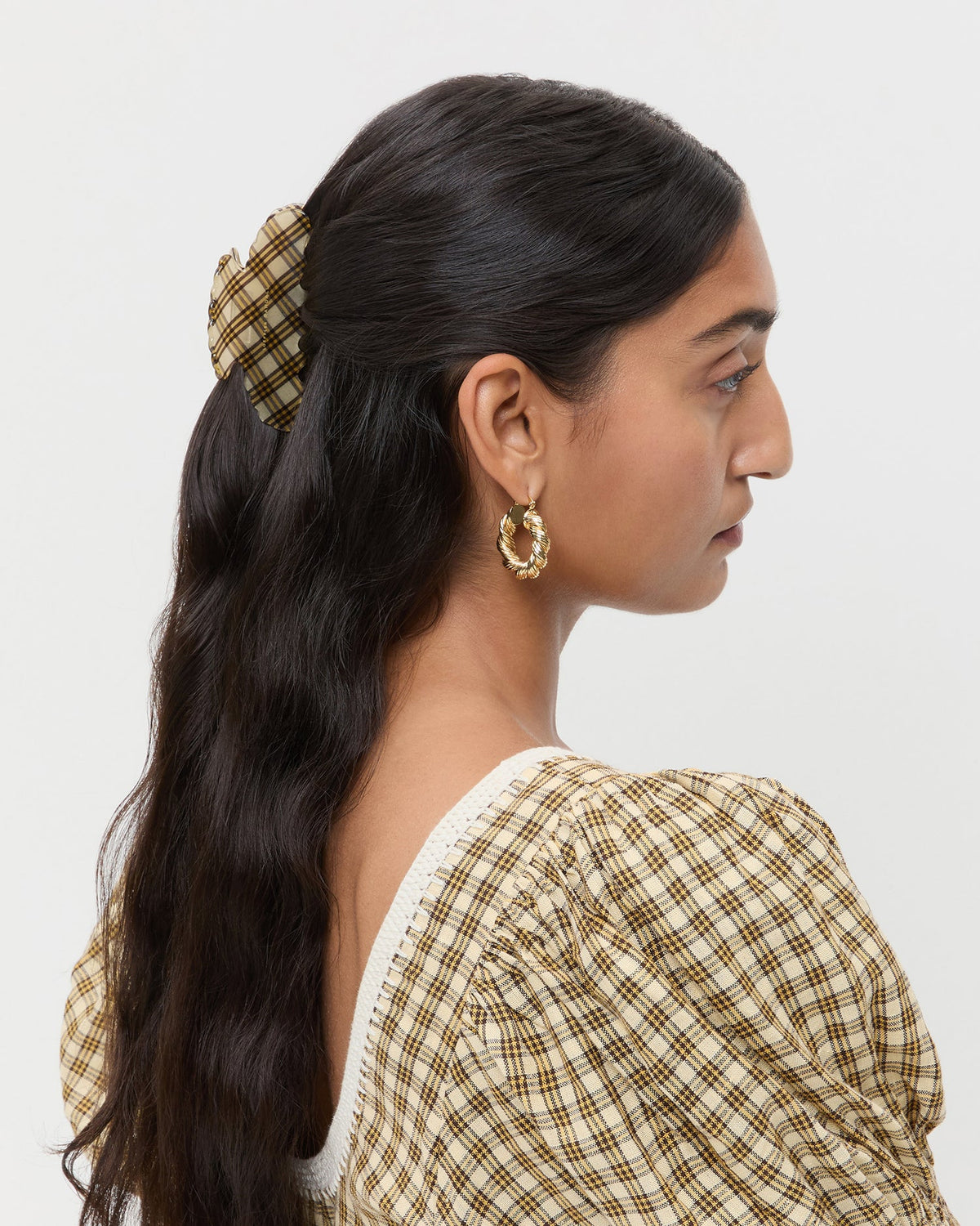 Loeffler Randall Popular - Yuri Butter Plaid Hair Clip Set