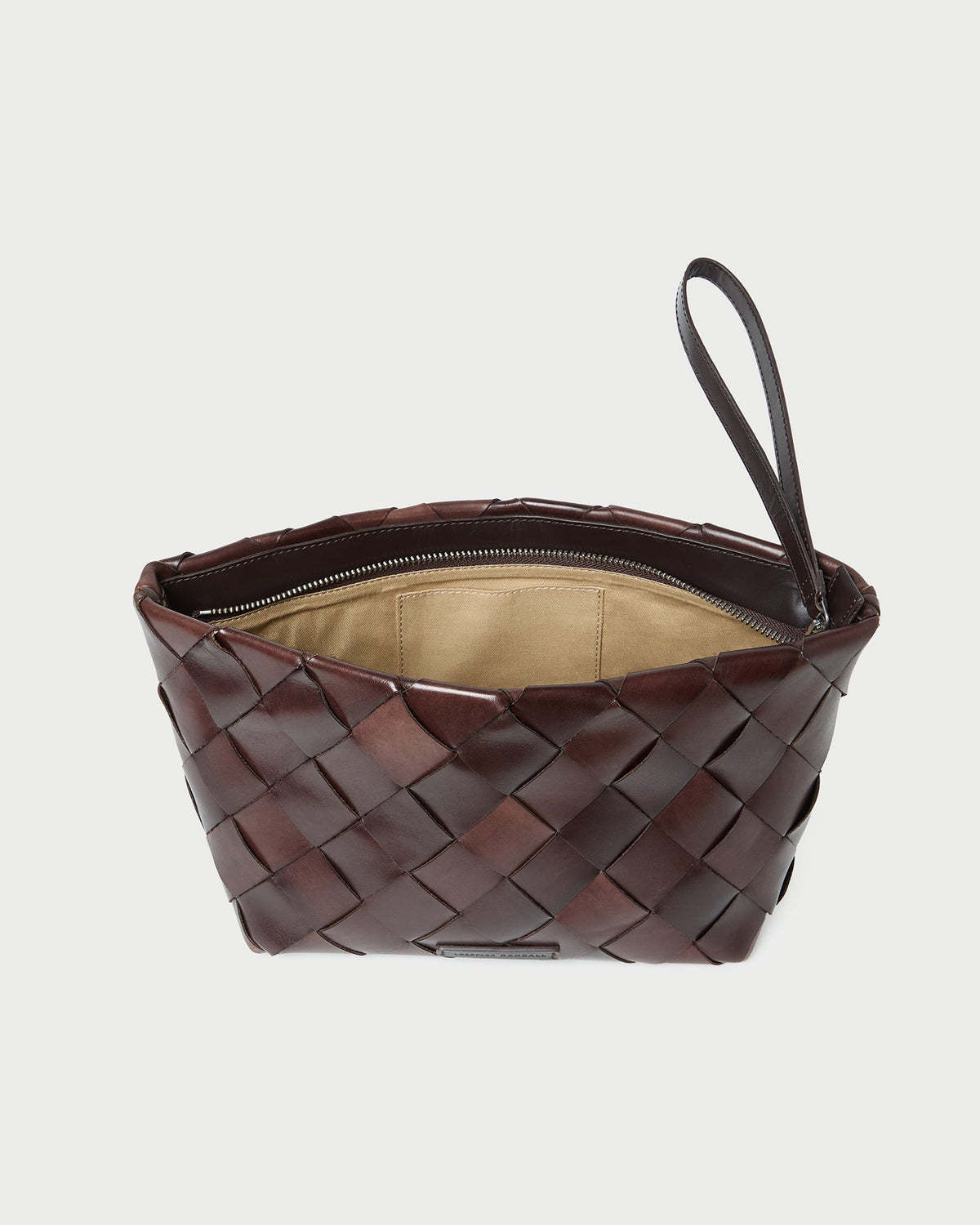 Loeffler Randall Latest - Melina Chocolate Woven Leather Clutch