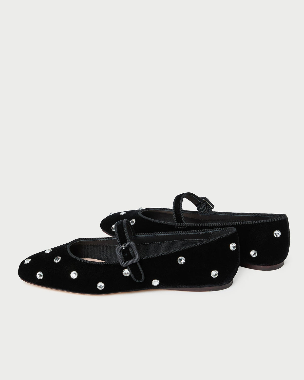 Loeffler Randall Hot Sale - Ginger Black/Crystal Velvet Mary Jane