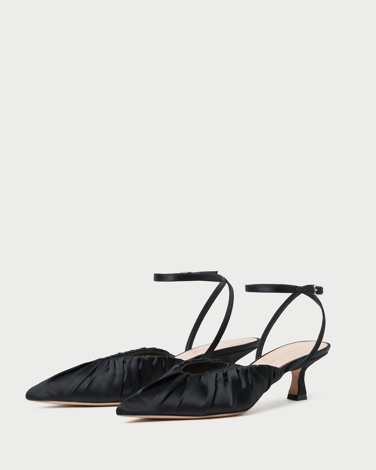 Loeffler Randall Hot Sale - Rio Black Satin Kitten Heel