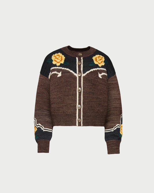 Loeffler Randall Classic - Linda Intarsia Cardigan