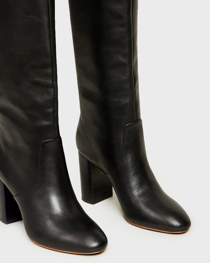 Loeffler Randall Discount - Goldy Black Leather Tall Boot