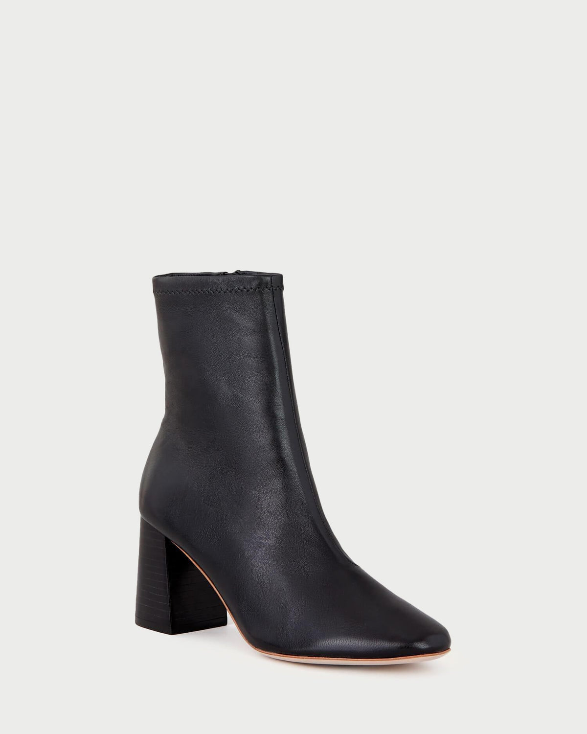 Loeffler Randall Popular - Elise Black Leather Stretch Bootie