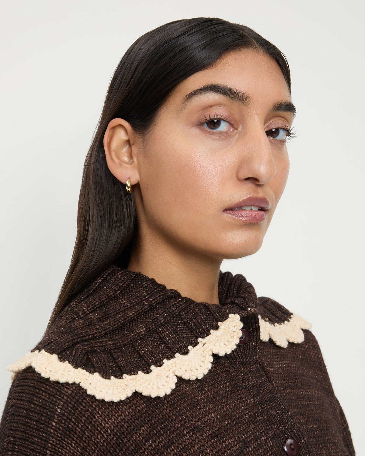 Loeffler Randall Customer Favorite - Adeline Gold Mini Dome Hoop Earring