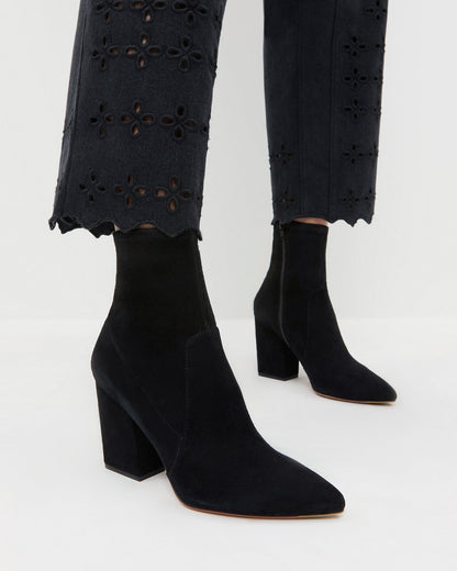 Loeffler Randall Trending - Isla Black Suede Ankle Bootie