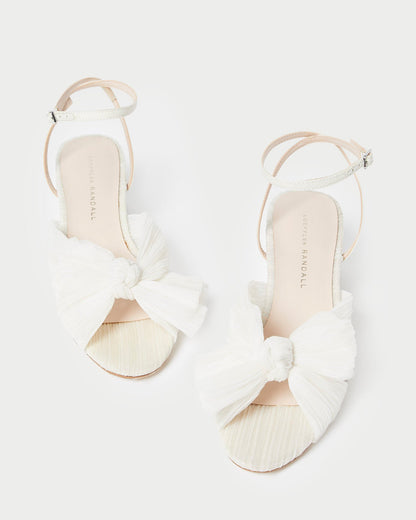 Loeffler Randall Signature - Dahlia Pearl Pleated Bow Heel