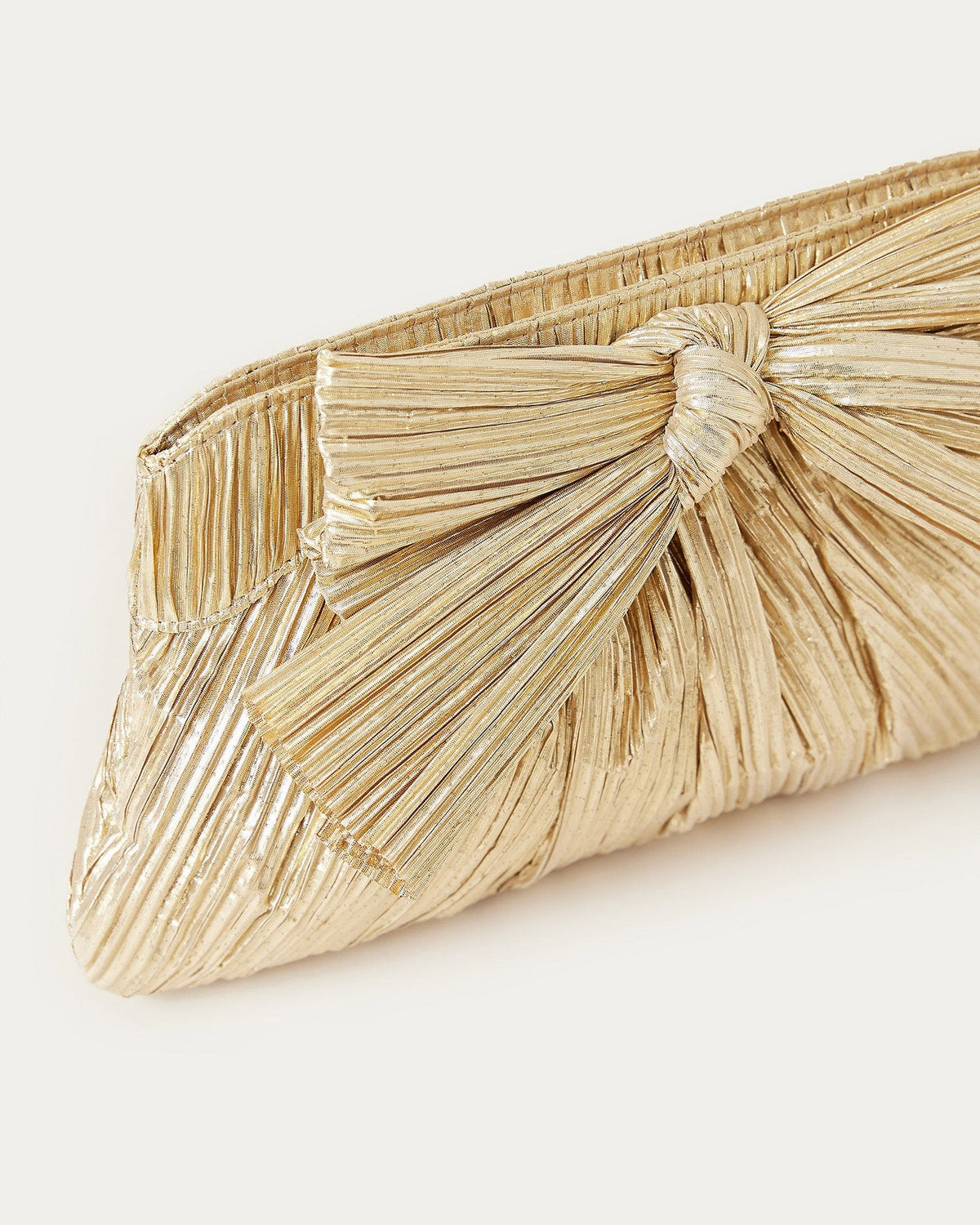 Loeffler Randall Classic - Rayne Gold Bow Clutch