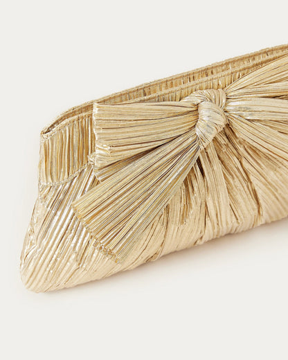 Loeffler Randall Classic - Rayne Gold Bow Clutch