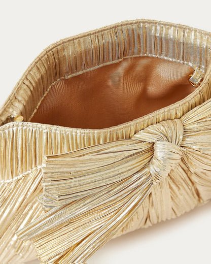 Loeffler Randall Classic - Rayne Gold Bow Clutch