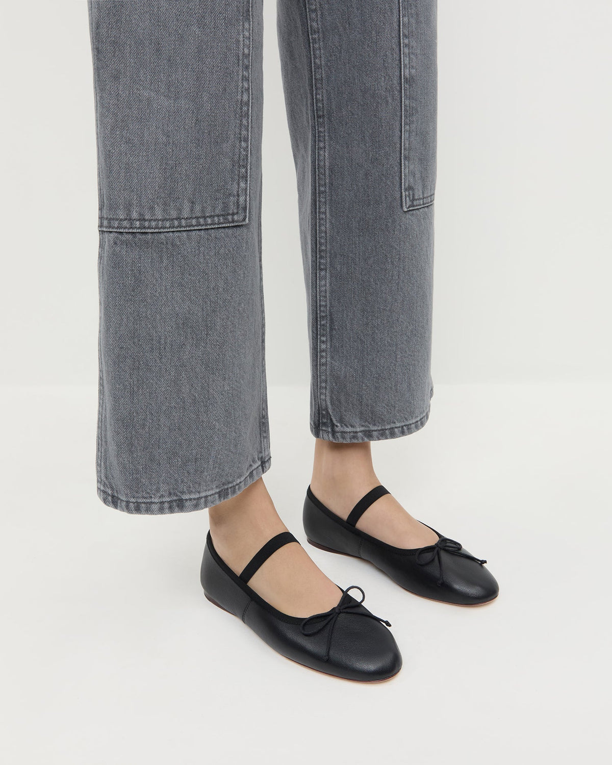 Loeffler Randall Recommended - Leonie Black Leather Ballet Flat