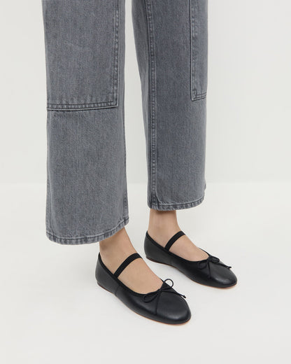 Loeffler Randall Recommended - Leonie Black Leather Ballet Flat