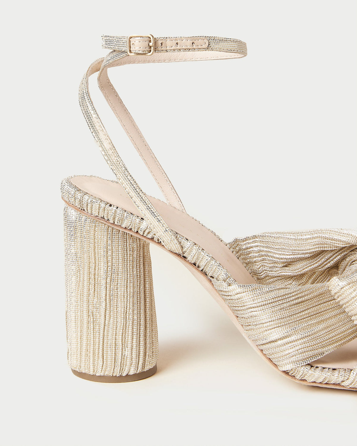Loeffler Randall Smart Buy - Camellia Platinum Pleated Bow Heel