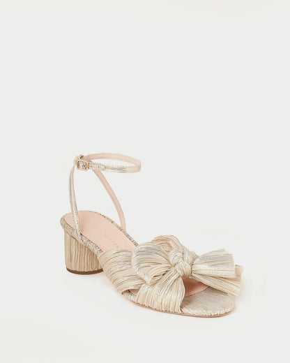 Loeffler Randall Trending - Dahlia Platinum Pleated Bow Heel