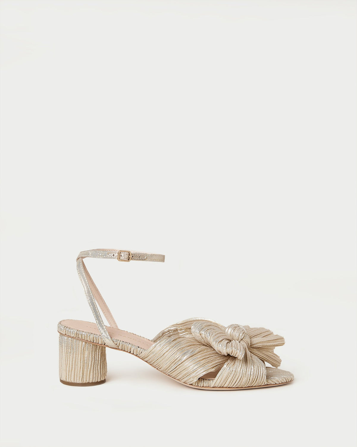 Loeffler Randall Trending - Dahlia Platinum Pleated Bow Heel
