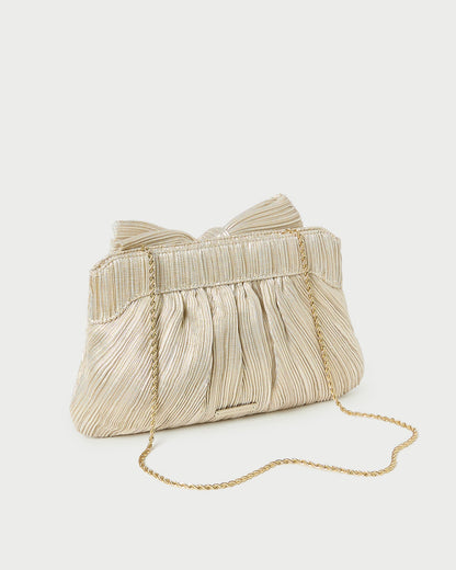 Loeffler Randall Top Pick - Rayne Platinum Bow Clutch