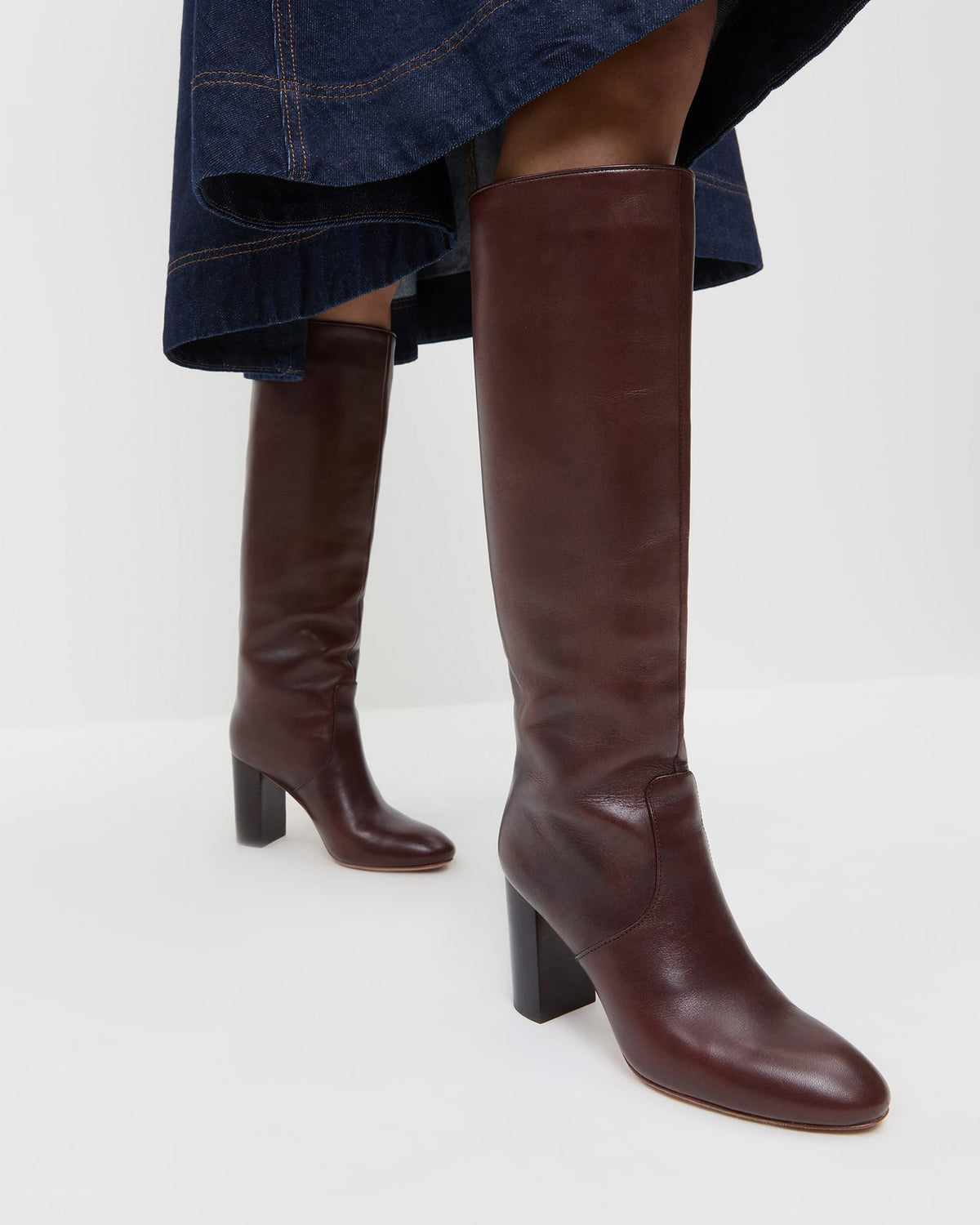 Loeffler Randall Best Seller - Goldy Espresso Leather Tall Boot