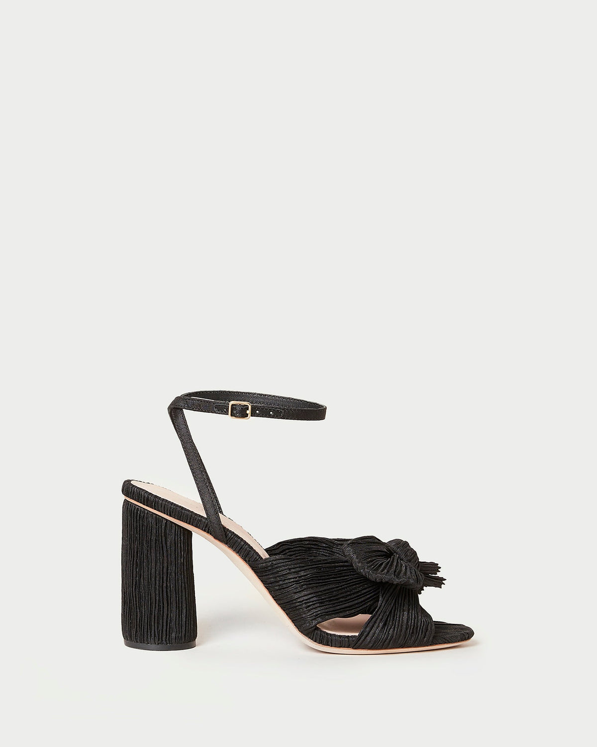 Loeffler Randall Top Pick - Camellia Black Pleated Bow Heel