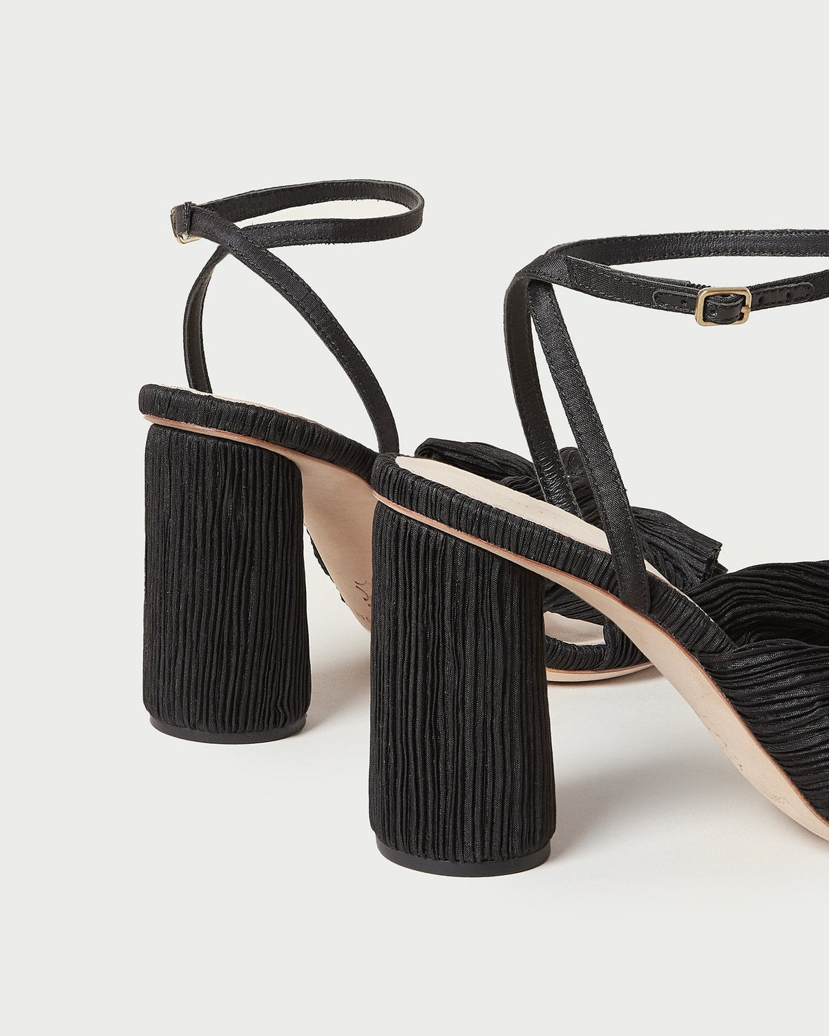 Loeffler Randall Top Pick - Camellia Black Pleated Bow Heel