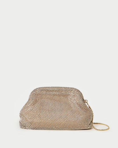 Loeffler Randall Premium - Doreen Gold Diamanté Frame Pouch