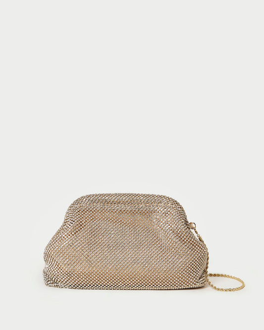 Loeffler Randall Premium - Doreen Gold Diamanté Frame Pouch