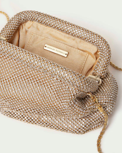 Loeffler Randall Premium - Doreen Gold Diamanté Frame Pouch