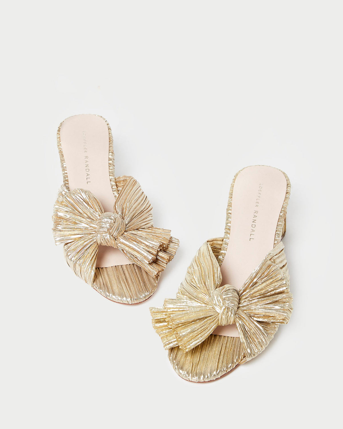 Loeffler Randall Everyday - Emilia Gold Pleated Bow Heel