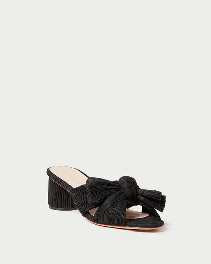 Loeffler Randall Deals - Emilia Black Pleated Bow Heel