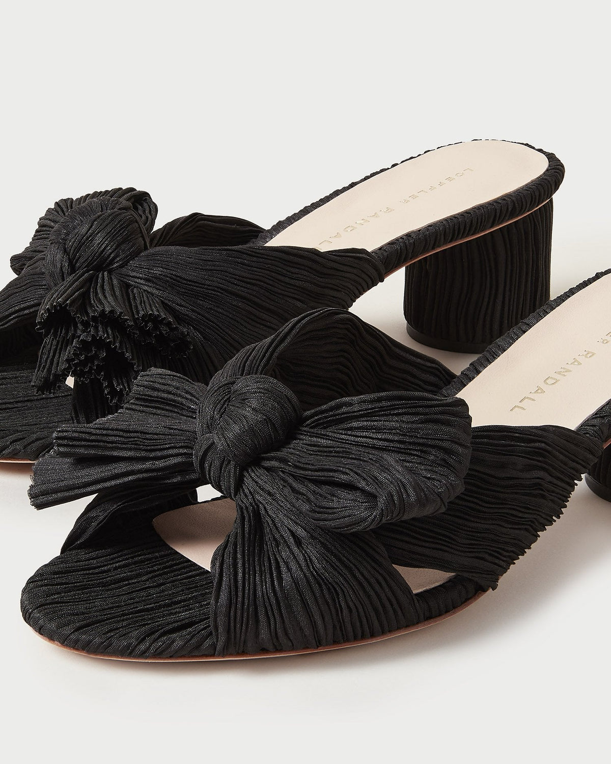 Loeffler Randall Deals - Emilia Black Pleated Bow Heel