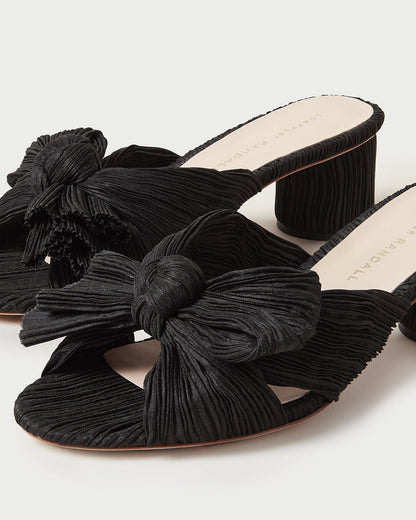 Loeffler Randall Deals - Emilia Black Pleated Bow Heel