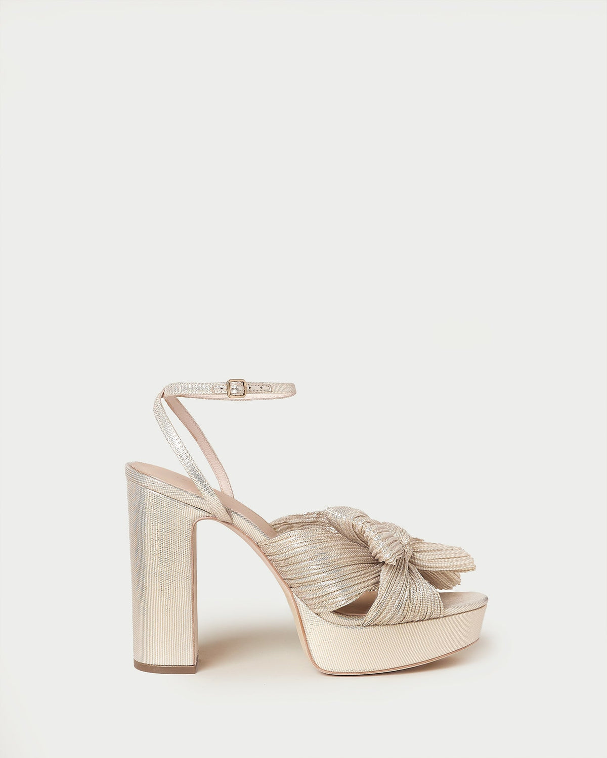 Loeffler Randall Classic - Natalia Platinum Platform Bow Heel
