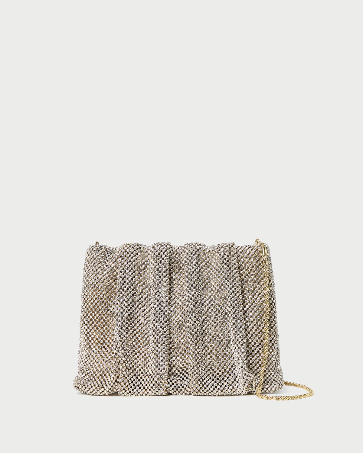 Loeffler Randall Hot Sale - Ember Gold Diamante Gathered Clutch