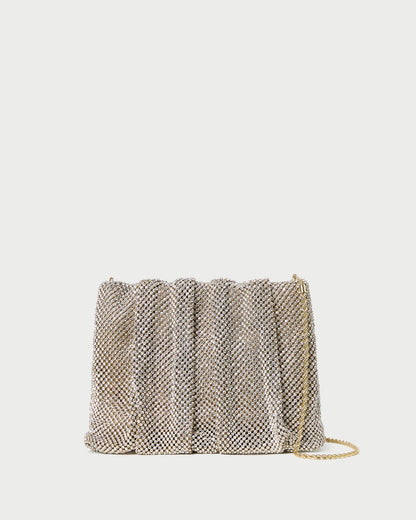 Loeffler Randall Hot Sale - Ember Gold Diamante Gathered Clutch