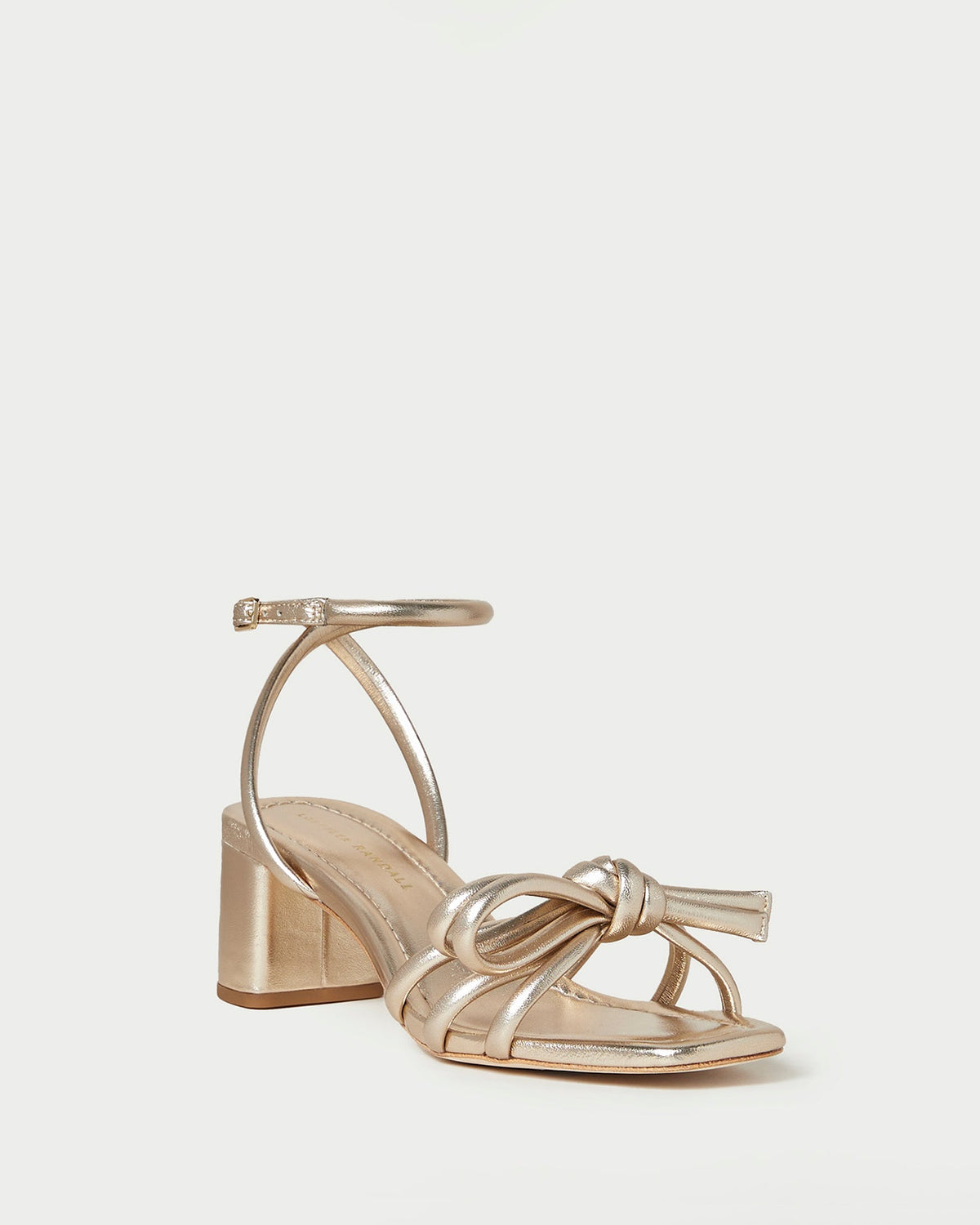 Loeffler Randall Best Seller - Mikel Champagne Bow Mid-Heel Sandal