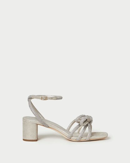 Loeffler Randall Hot Sale - Mikel Cappuccino Bow Mid-Heel Sandal
