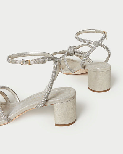 Loeffler Randall Hot Sale - Mikel Cappuccino Bow Mid-Heel Sandal
